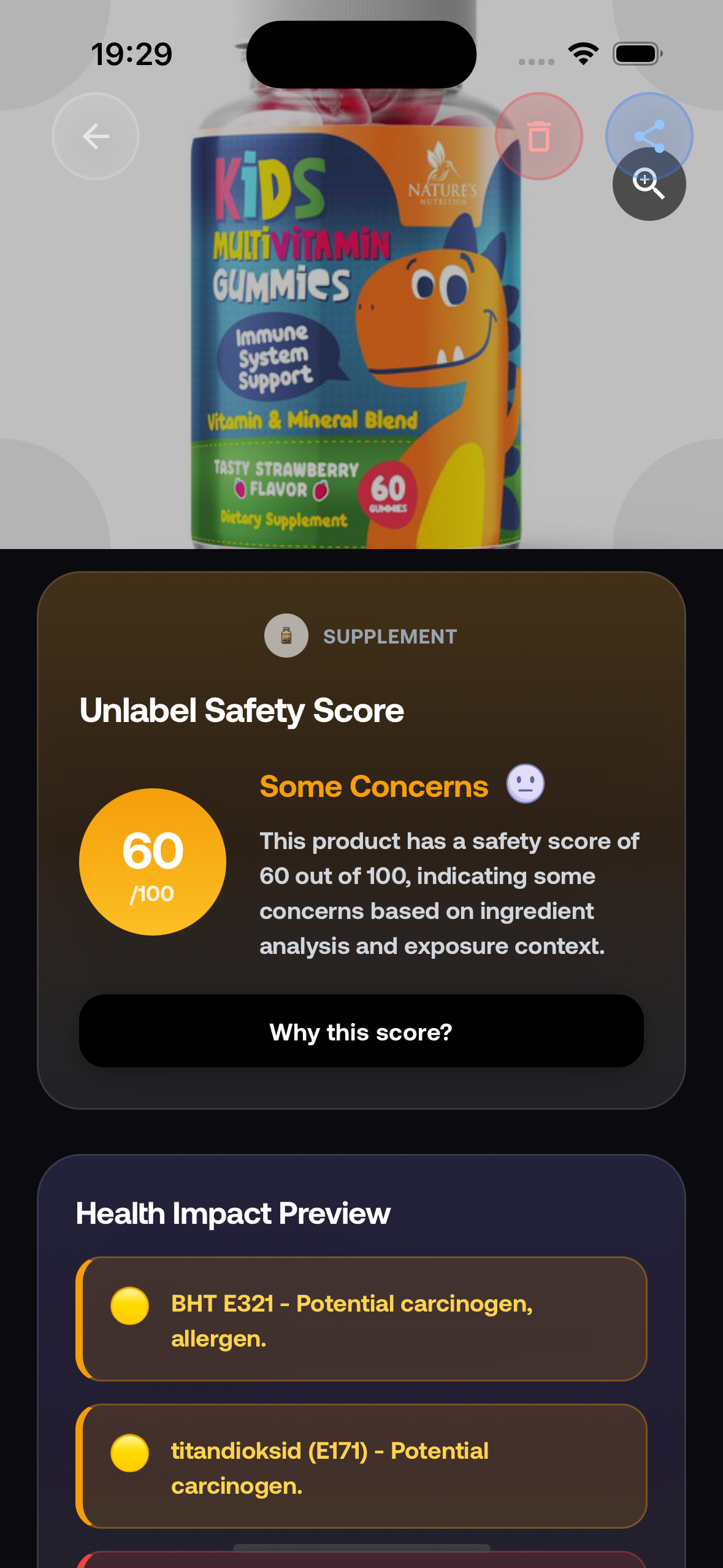 Unlabel App Interface
